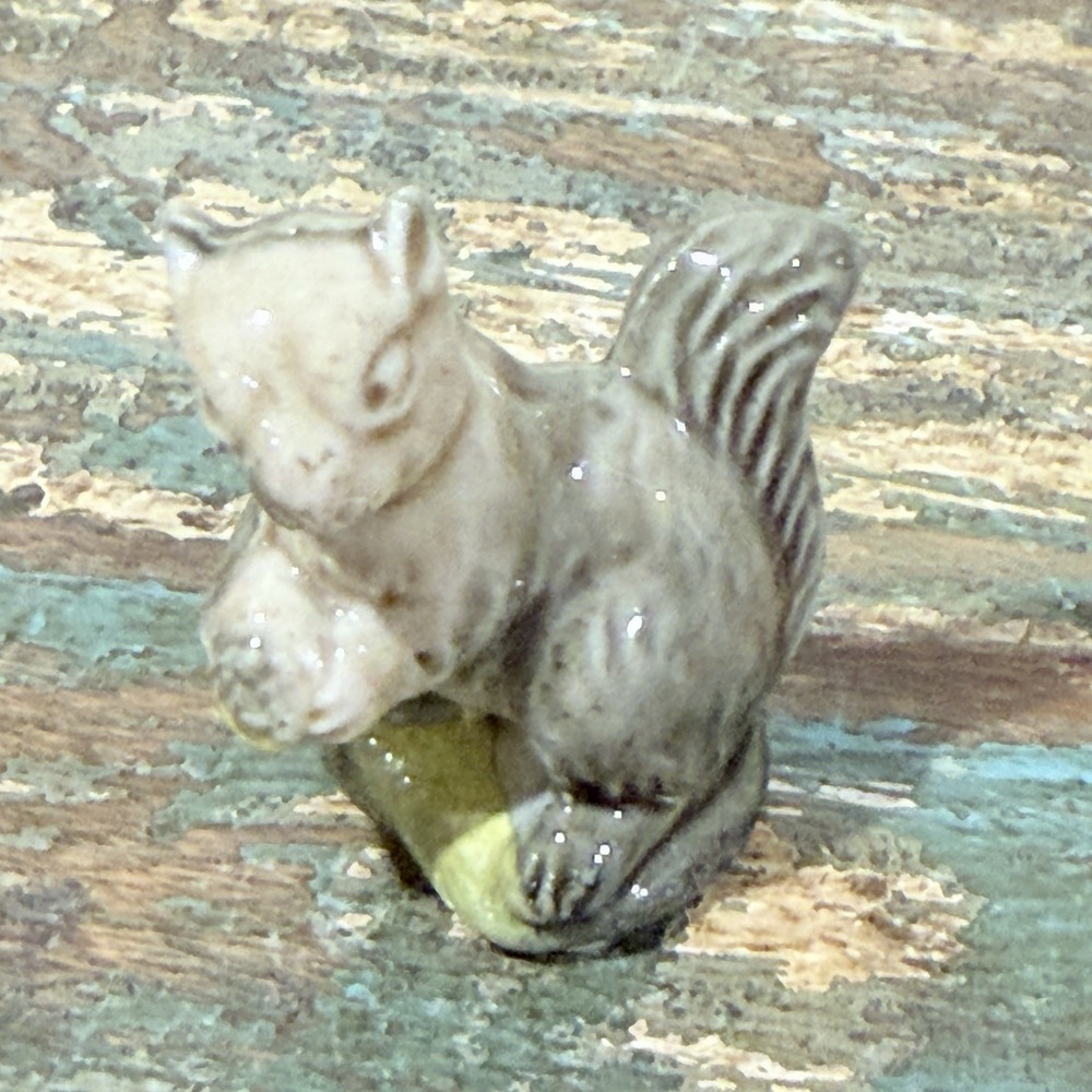 Miniature Mini Vintage Squirrel Figurine Display Vtg Animal